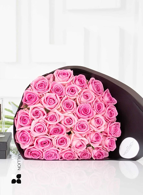 Букет из 35 "Ревиваль" Black - Розы 40 см.