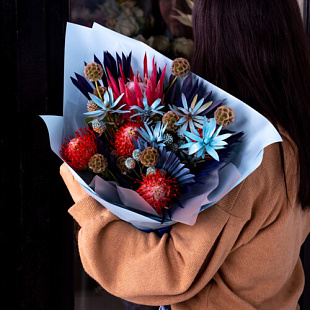 Букет сухоцветов "Редвайлет" Blue